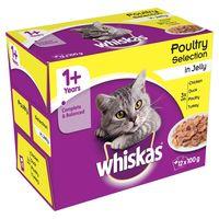Whiskas 1+ Poultry Selection in Jelly - 48 x 100g