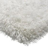 white powder super thick shaggy rug cascade 100x150