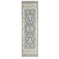 Whitby Blue Wool Traditional Area Rug