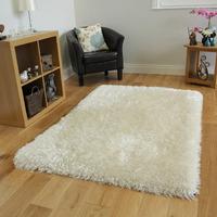 White Thick Shaggy Rug - Glamour 160cm x 230cm (5\'3\