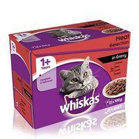Whiskas 1+ Meat Selection in Gravy - 48 x 100g