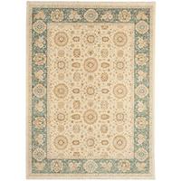 Whitby Natural & Blue Traditional Wool Rug