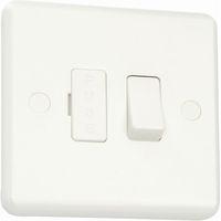 white slim profile 13a dp switched fused spur white e25022