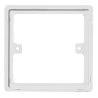 White slim profile 1 Gang Square Single Spacer 10mm - E25077