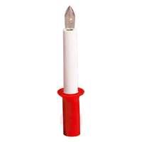White and red LED candle with holder