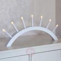 White candle arch Aura, 7 lights