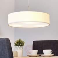 White Sebatin LED fabric pendant lamp