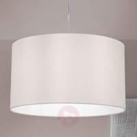 white madalina fabric hanging light 1 bulb