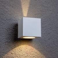 white led outdoor wall light jarno cube form