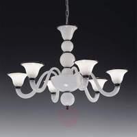 White CANALETTO chandelier, 6-light