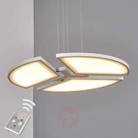 White Aurela LED hanging lamp with a round shape