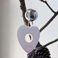 white decorative led ceramic heart olina