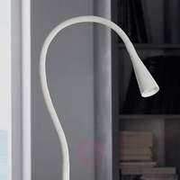 White LED floor lamp Ion, flexible