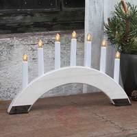 White candleholder Viking Bow, 7 lights