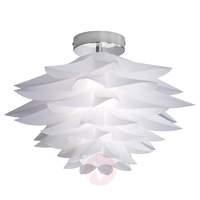 White ceiling light Bromelie with a floral look