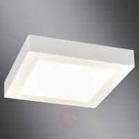 White, square LED bathroom ceiling light Rayan
