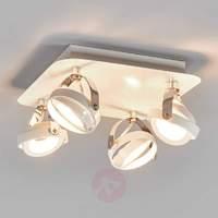 white 4 bulb led ceiling light marisa