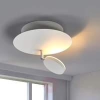 White LED ceiling lamp Tina w. adj. reflector lamp