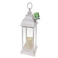 White LED Flickering Candle Garden Lantern