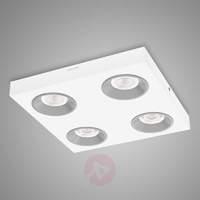 White angular LED ceiling light Quine