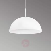 white rye metal pendant light with led