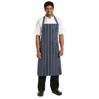 Whites Butchers Apron Navy Stripe Extra Large