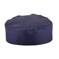 whites chefs skull cap blue