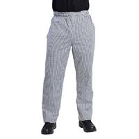 Whites Unisex Vegas Chefs Trousers Black and White Check S
