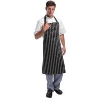 whites bib apron butchers stripe black