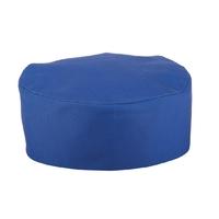 whites chefs skull cap royal blue