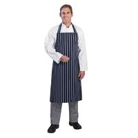 Whites Bib Apron Butchers Stripe Blue