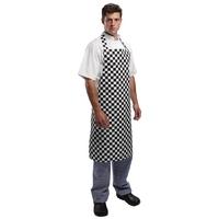 whites bib apron black and white check