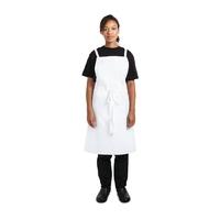 whites southside x cross back bib apron white