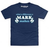 what a difference a mark makes kids t shirt