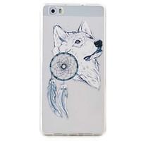 white wolf pattern high permeability tpu material phone case hawei p9l ...