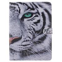 White Tiger Design PU Leather Full Body Case with Stand and Card Slot for iPad Pro 9.7/iPad Air 3/iPad pro mini