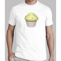 white shirt lemon cupcake