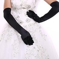 White/Black Opera Length Fingertips Glove Spandex Bride Gloves with DIY Pearls and Rhinestones