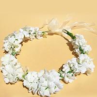 white satin headpiece wedding outdoor headbands flowers wreaths 1 piec ...