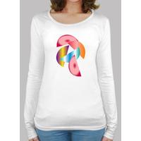 white shirt with semicircles