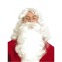 white santa wig beard set