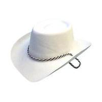 White Adult\'s Flocked Cowboy Hat