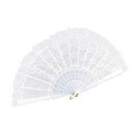 white spanish lace hand fan