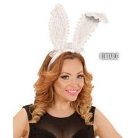 White Ladies Lace Bunny Ears
