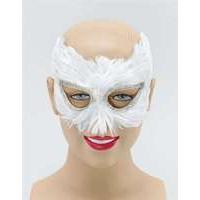 White Feather Masquerade Eye Mask