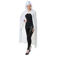 White Adult\'s Long Hooded Cape