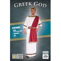 White & Red Men\'s Greek God Costume