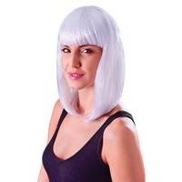 White Chic Doll Wig With Fringe