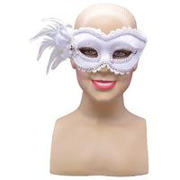 White Eye Mask With Side Decoration