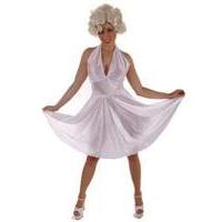 white halterneck pop star dress